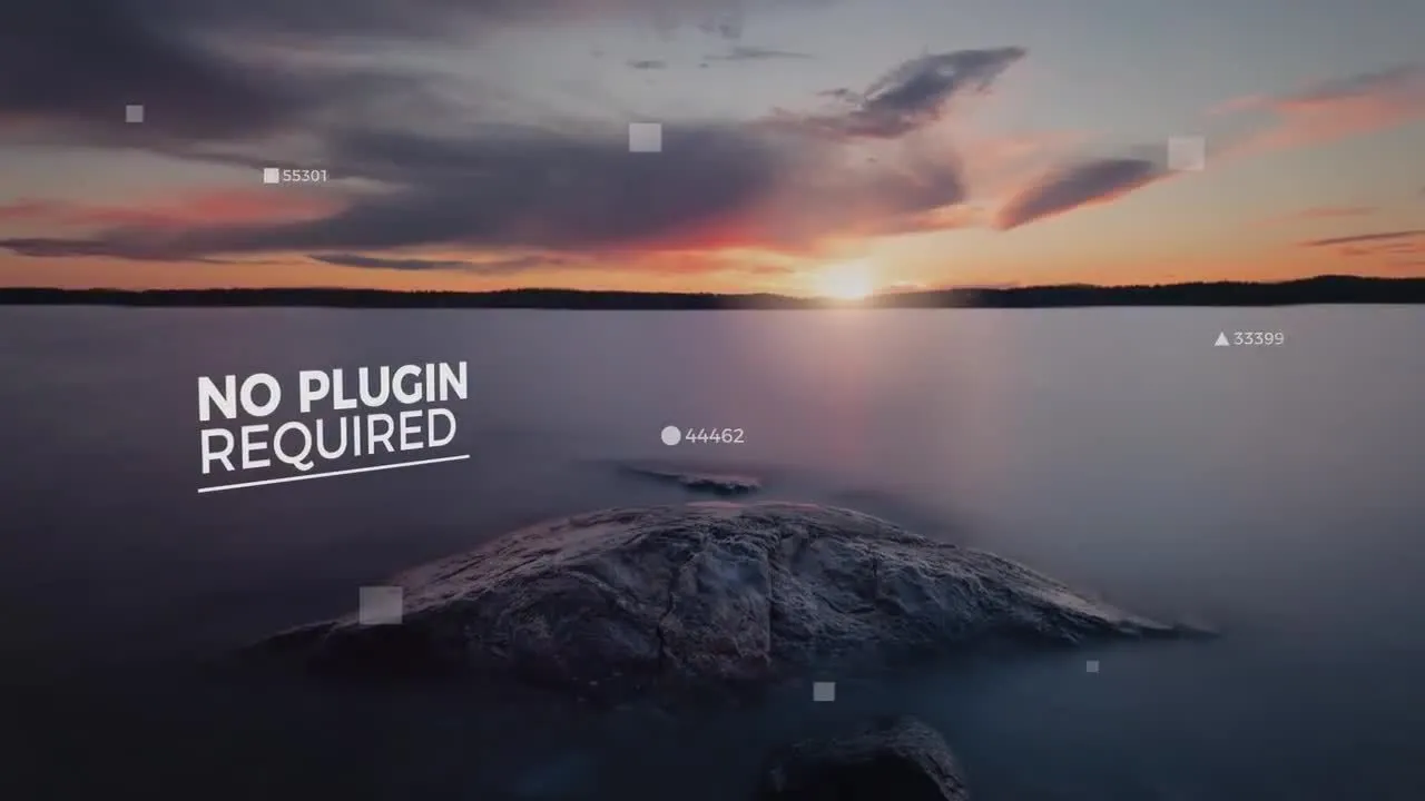 电影效果视差幻灯片像素设计精选AE模板