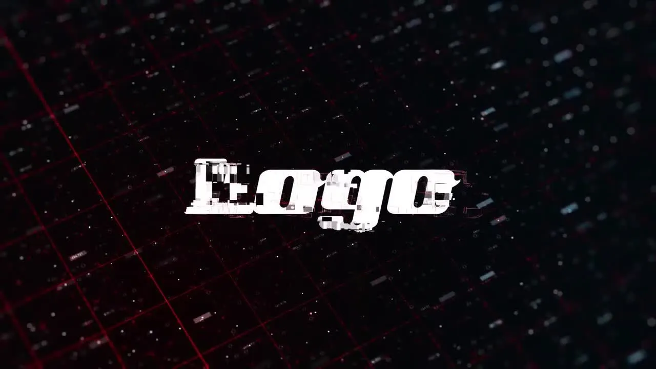 高科技数字徽标显示像素设计精选AE模板