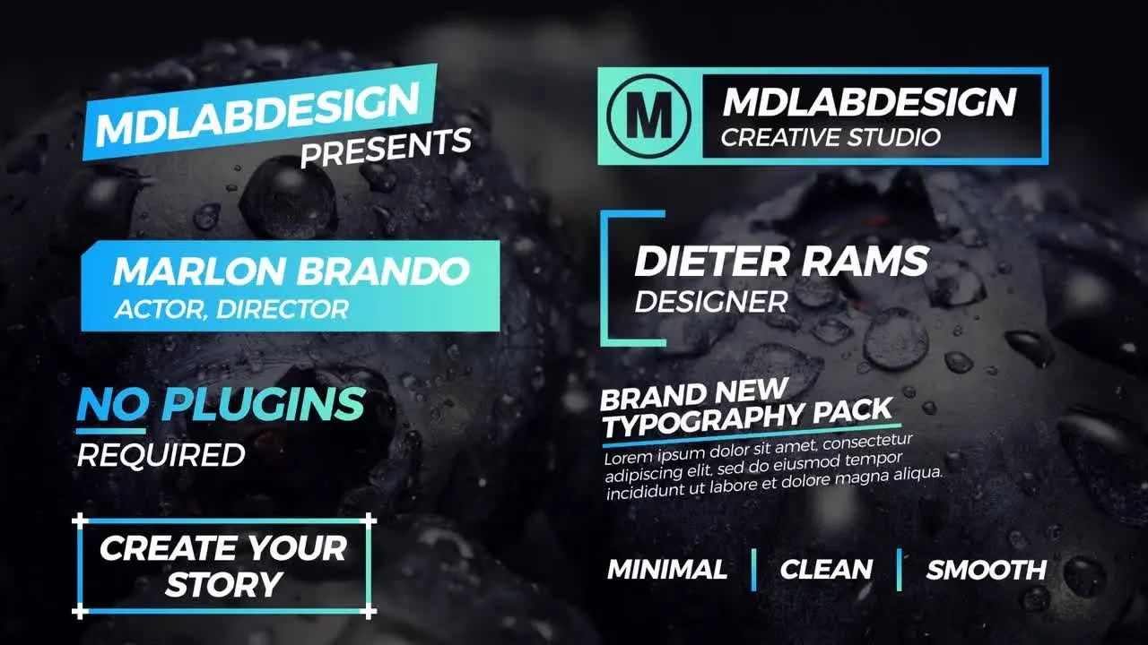 8个现代动态和创造性的下三分之一动画标题像素设计精选AE模板