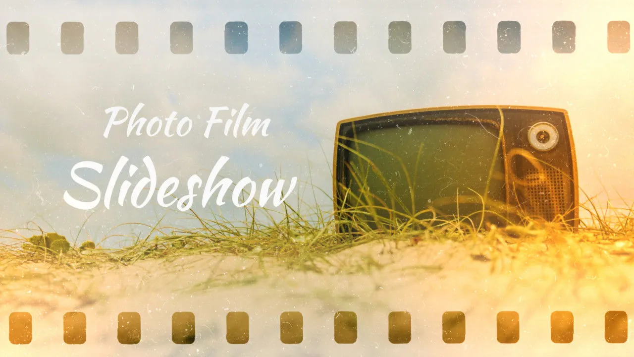 时髦的摄影胶片幻灯片像素设计精选AE模板