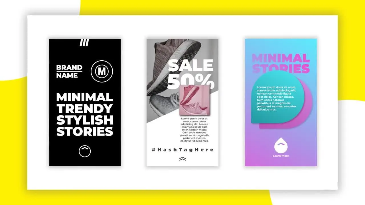 时尚的Instagram故事像素设计精选AE模板