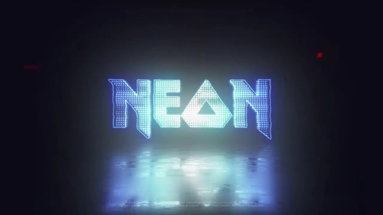 霓虹灯 Glitch logo产品宣传像素设计精选AE模板