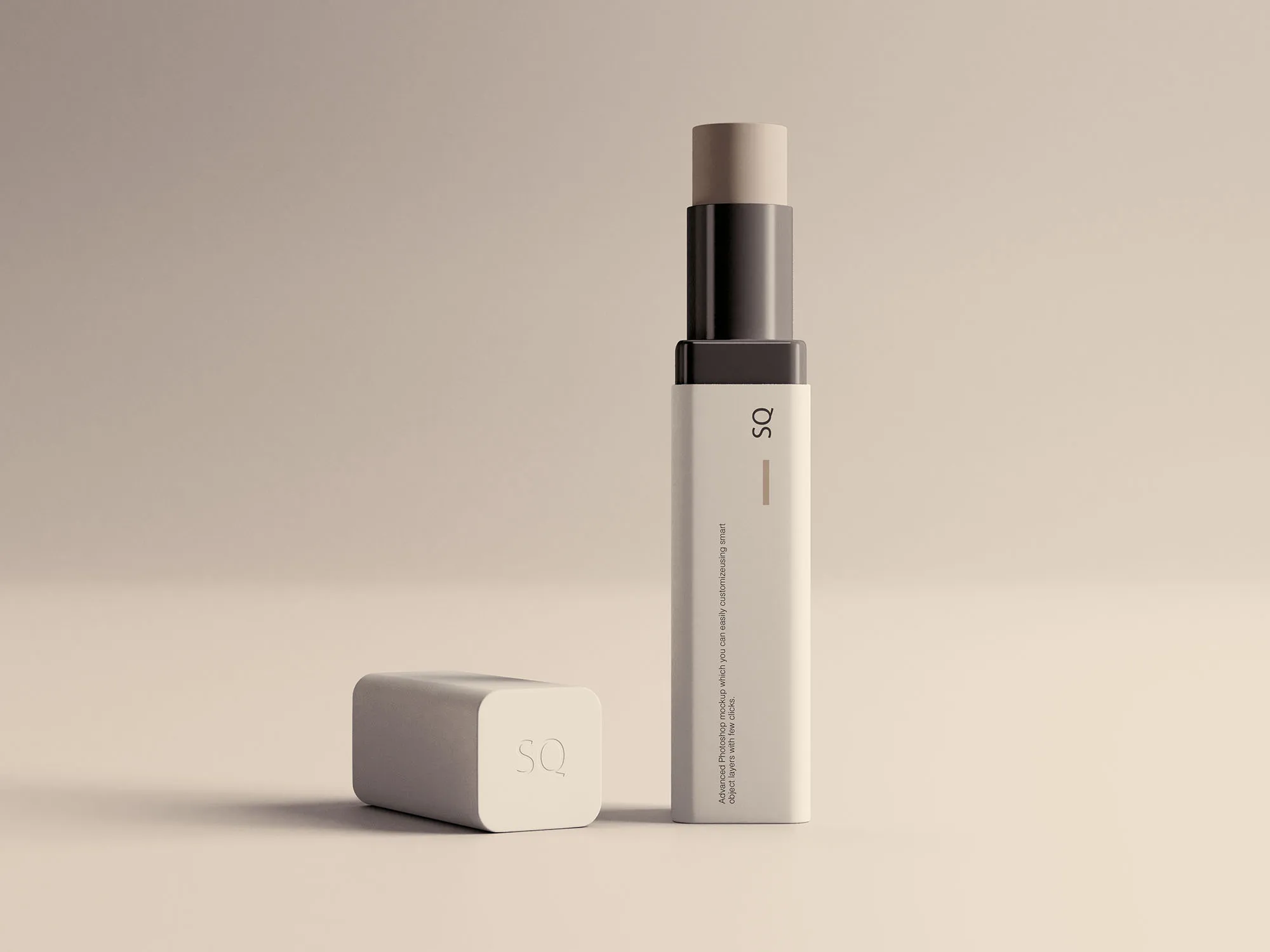 唇膏外观设计效果图像素设计精选模板 Lip Balm Mockup