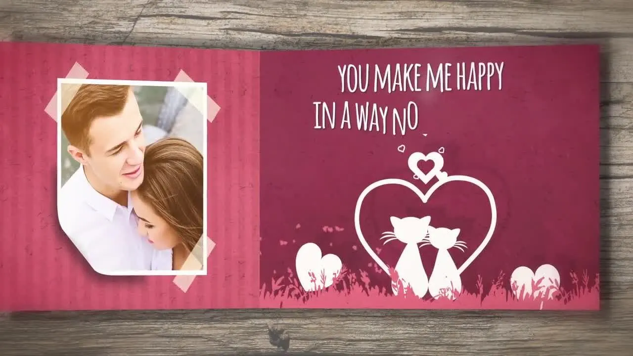 梦幻浪漫婚礼翻页相册照片展示片头像素设计精选AE模板