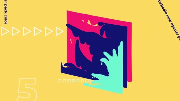 明亮创意的液体开场白像素设计精选AE模板