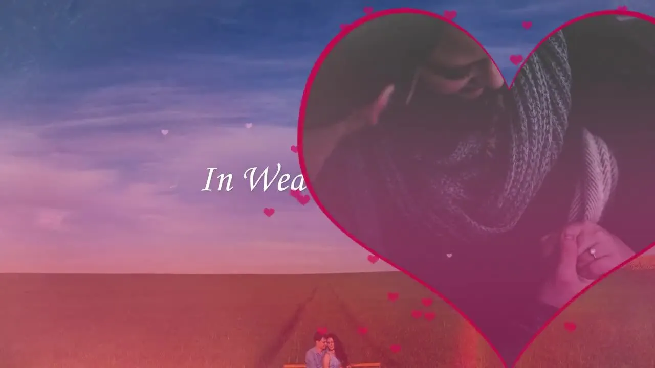 浪漫的婚礼幻灯片像素设计精选AE模板