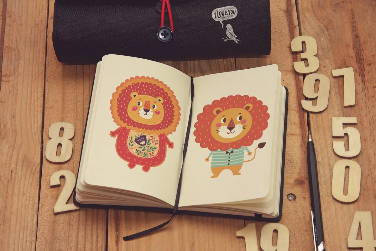 日记本笔记本素描作品预览样机像素设计精选模板v1 Journal Diary Notebook Sketch View