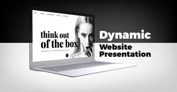 网站设计动态演示像素设计精选AE模板 Dynamic Website Presentation