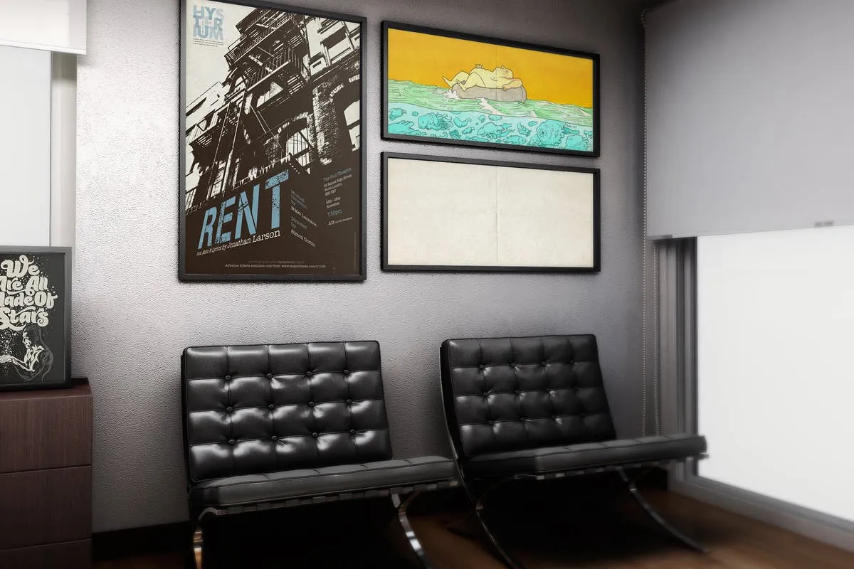 高级办公室场景画框样机模板 The Office MockUp