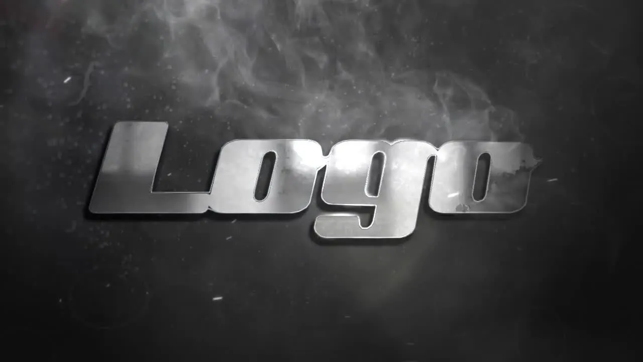 全屏金属光泽logo动画像素设计精选AE模板