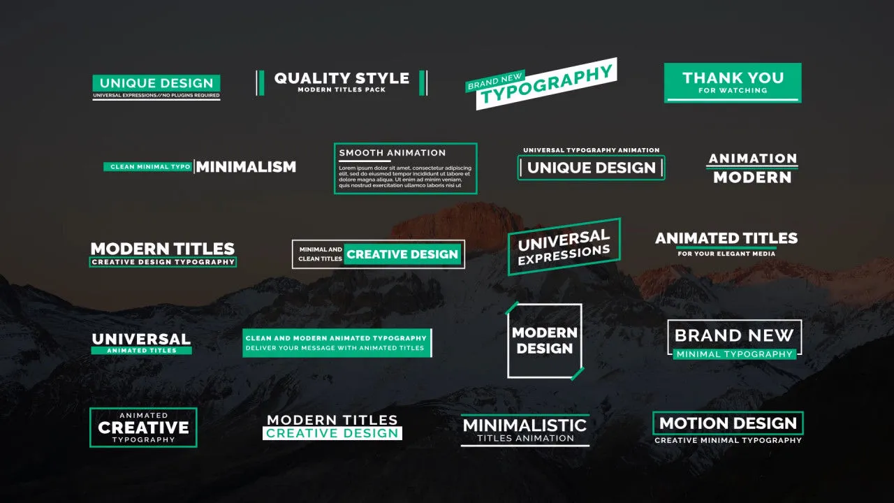 20个动画标题像素设计精选AE模板