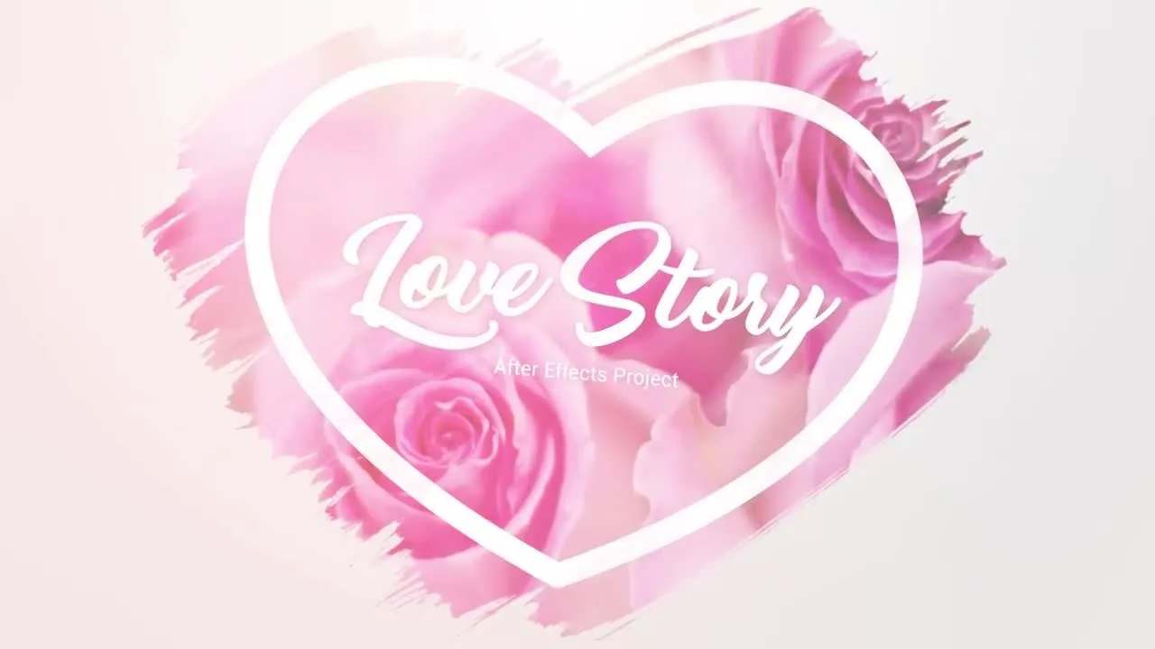 爱情故事幻灯片照片展示像素设计精选AE模板