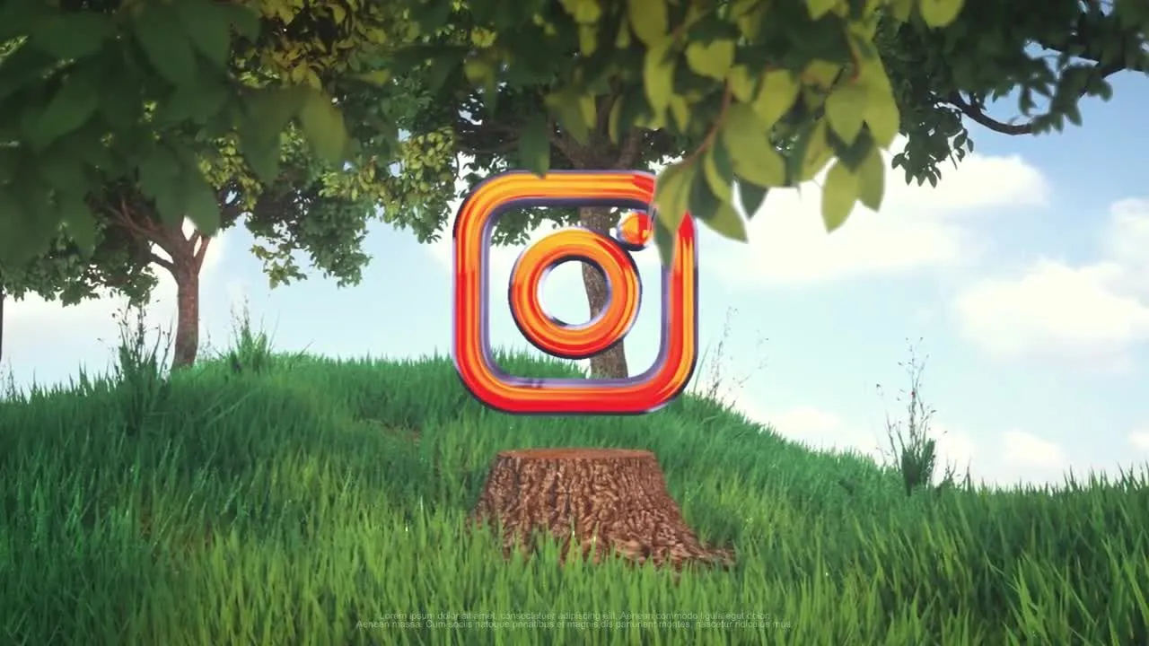 绿色自然logo展示动画像素设计精选AE模板