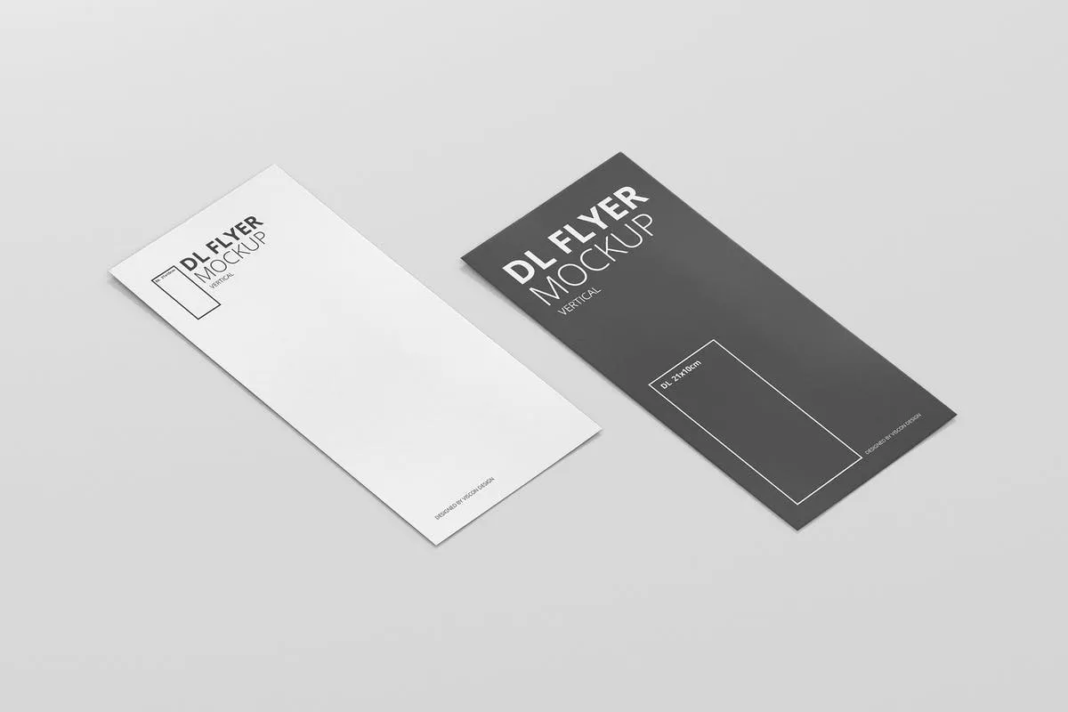 品牌DL传单印刷品样机模板 DL Vertical Flyer Mockup
