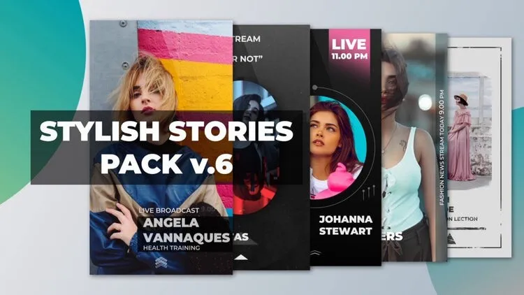 时尚创意的Instagram故事包像素设计精选AE模板