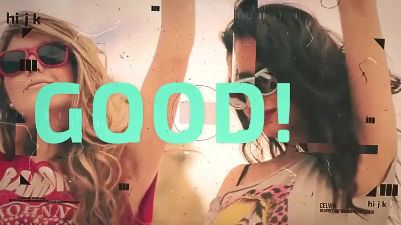 时尚的幻灯片文本动画过渡效果像素设计精选AE模板