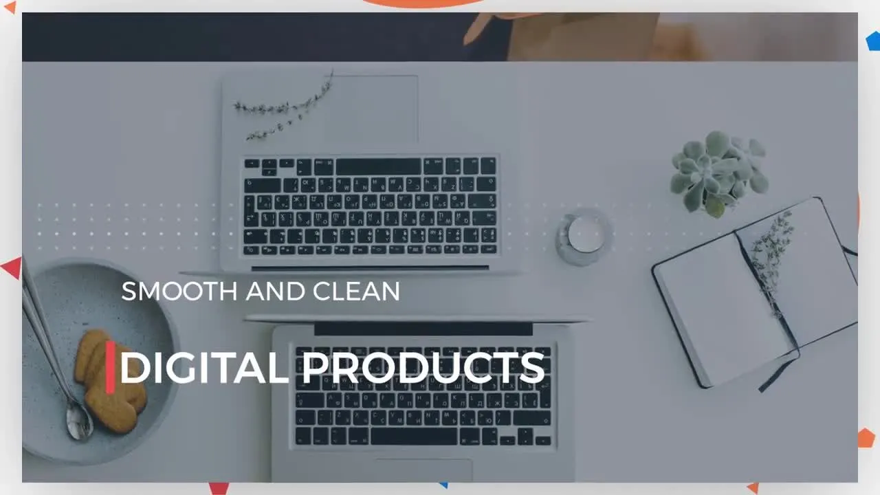 简约干净的商业黄灯片像素设计精选AE模板