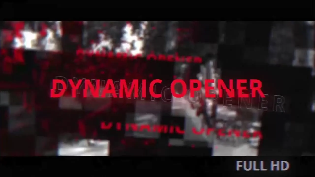 动态毛刺开场像素设计精选AE模板