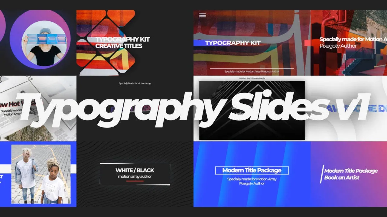 版式幻灯片像素设计精选AE模板