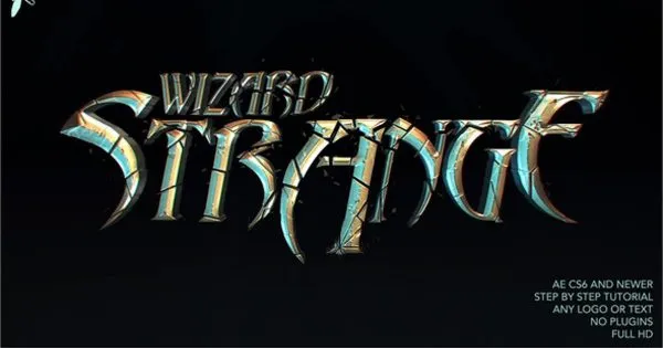 英雄史诗类电影游戏Logo标志动画像素设计精选AE模板 Epic Hero Logo