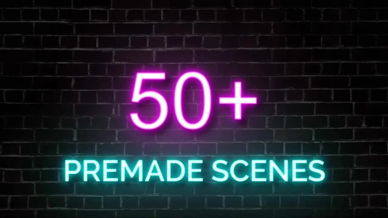 炫酷的霓虹灯发光文字像素设计精选AE模板