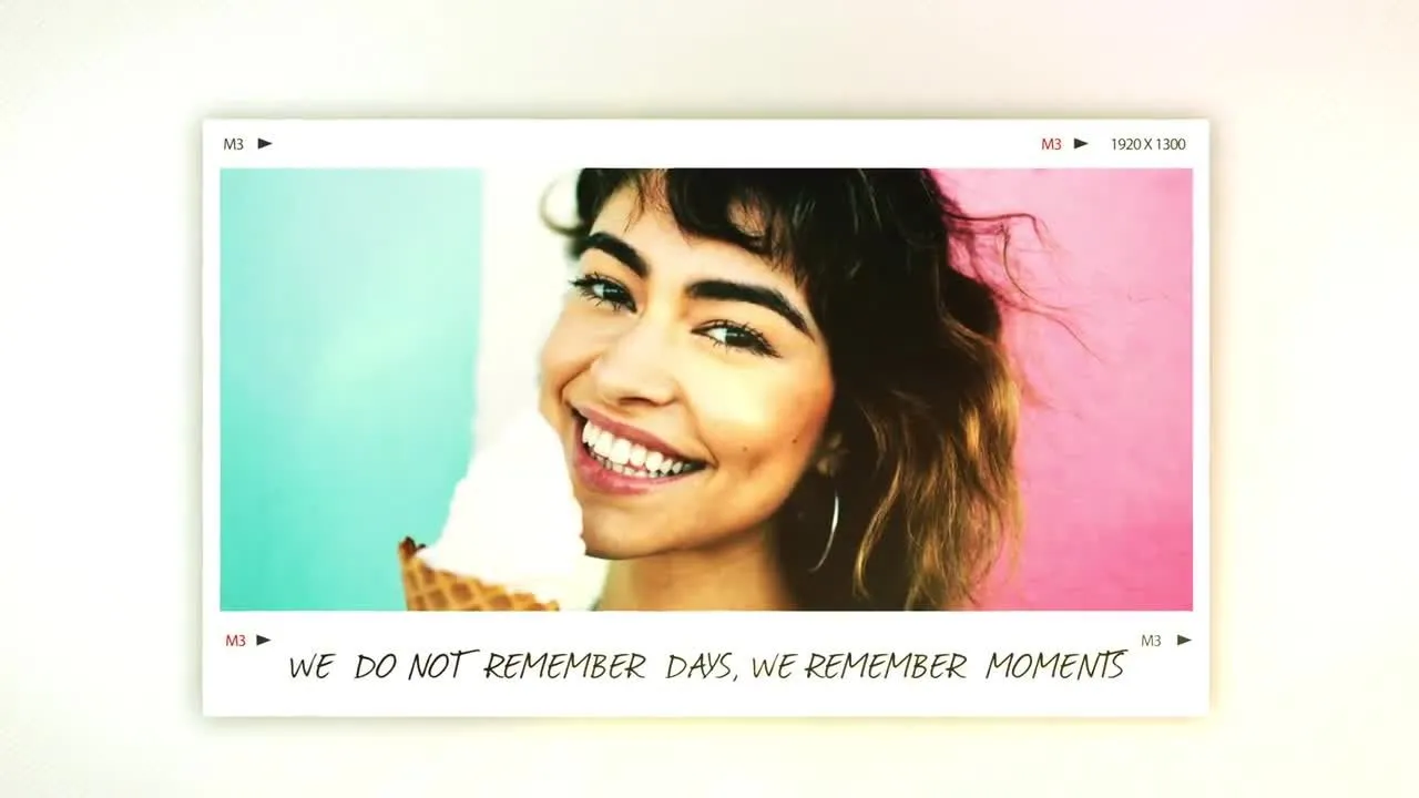 光线泄漏的度假照片幻灯片像素设计精选AE模板