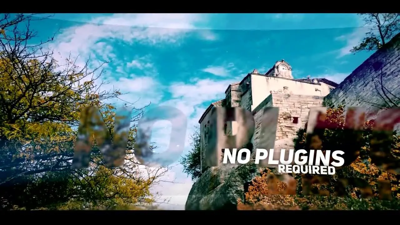 现代优雅的分层视差开场白像素设计精选AE模板