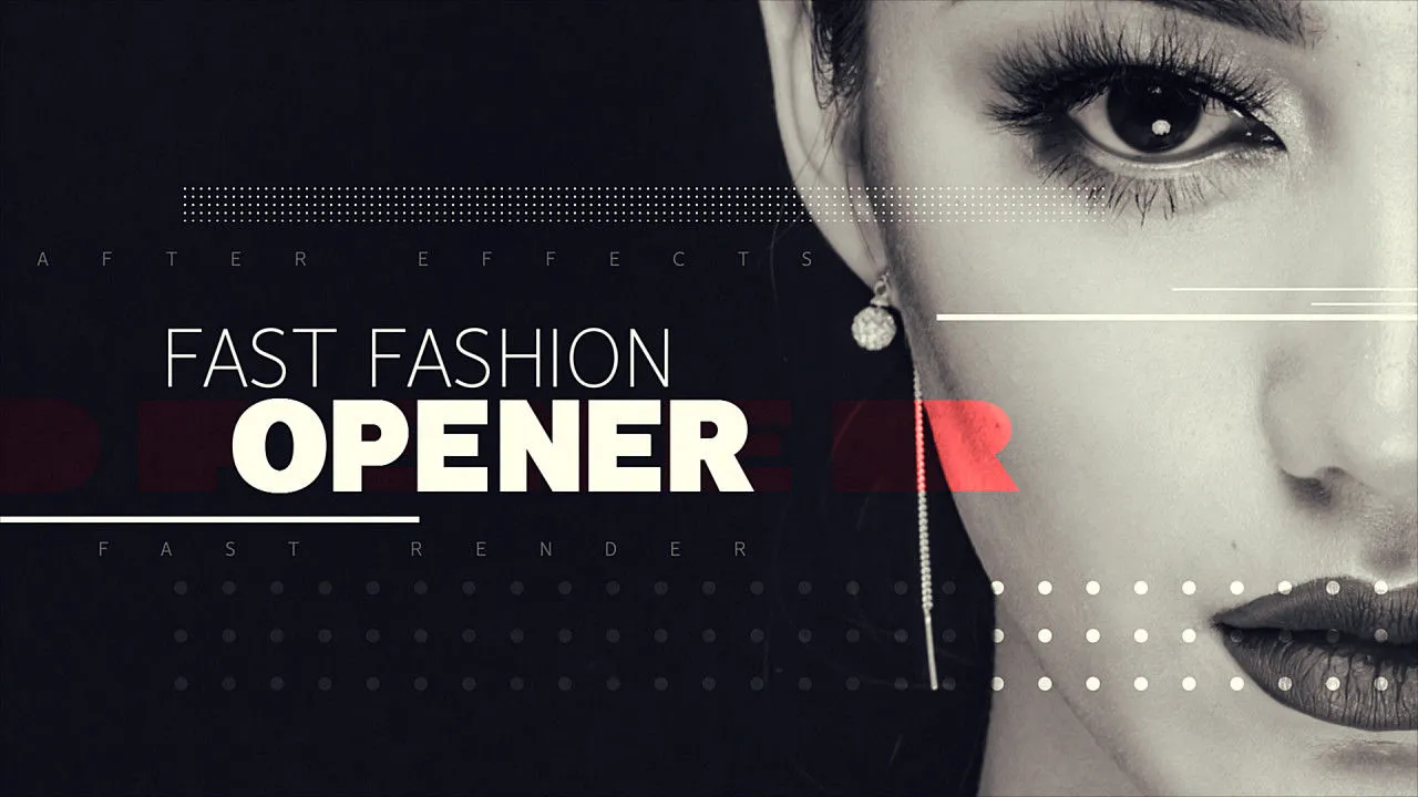 24个快速动态过渡产品推广像素设计精选AE模板Fast Fashion Opener