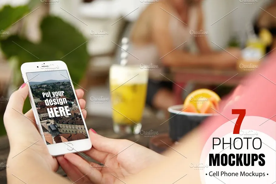 手持iPhone手机样机模板 iPhone Mockups