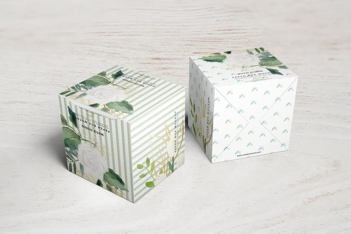 方形礼品纸盒包装样机V1 Square Box Mockup 01