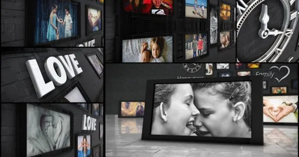 3D浪漫电子相册视频像素设计精选AE模板 Elegant Memories