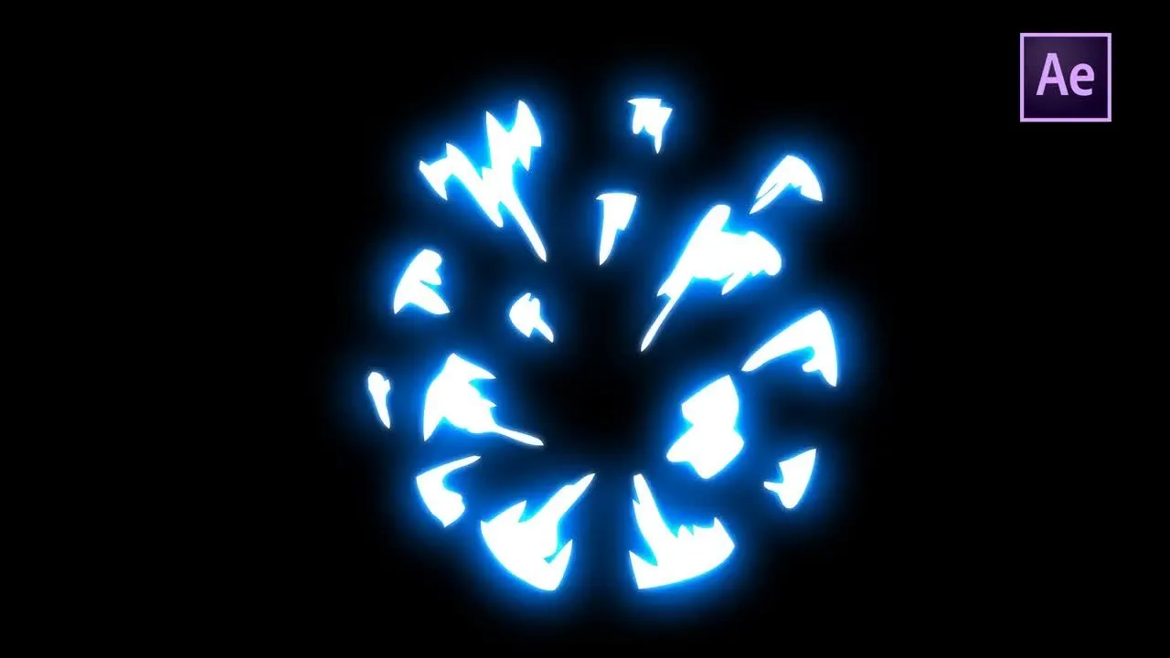 液体元素动画手绘爆炸烟花特效像素设计精选AE模板