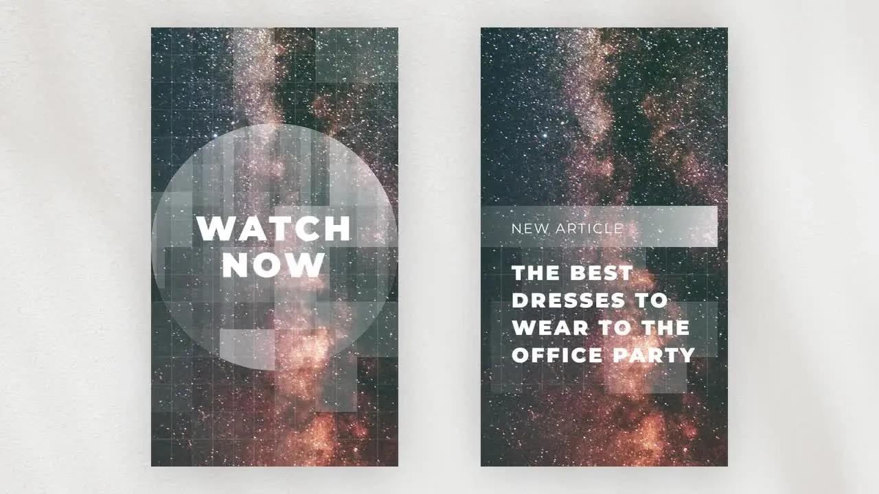 简洁现代的Instagram故事包像素设计精选AE模板