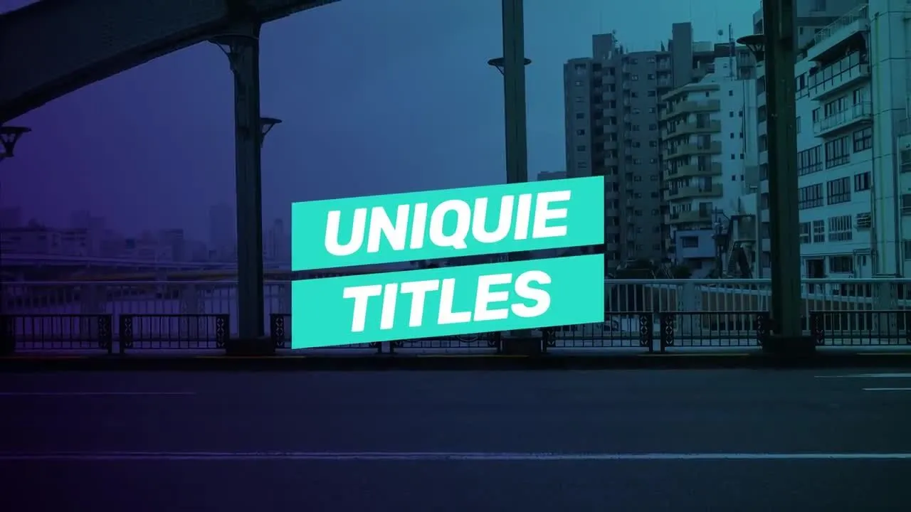 现代标题字幕条全屏标题动画像素设计精选AE模板