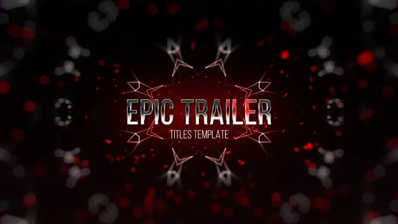 史诗预告片标题1像素设计精选AE模板