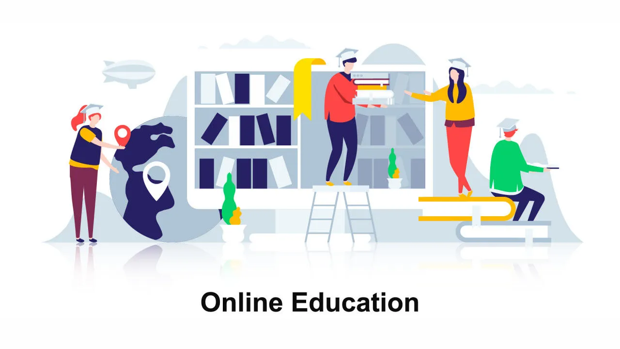 在线教育平面概念像素设计精选AE模板