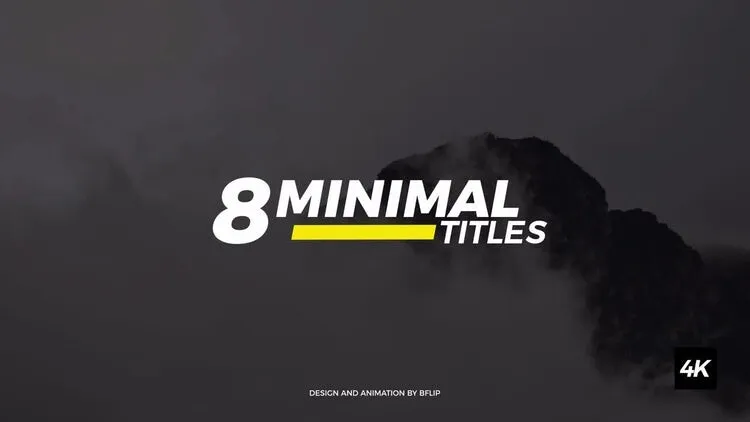 8个最小标题动画像素设计精选AE模板