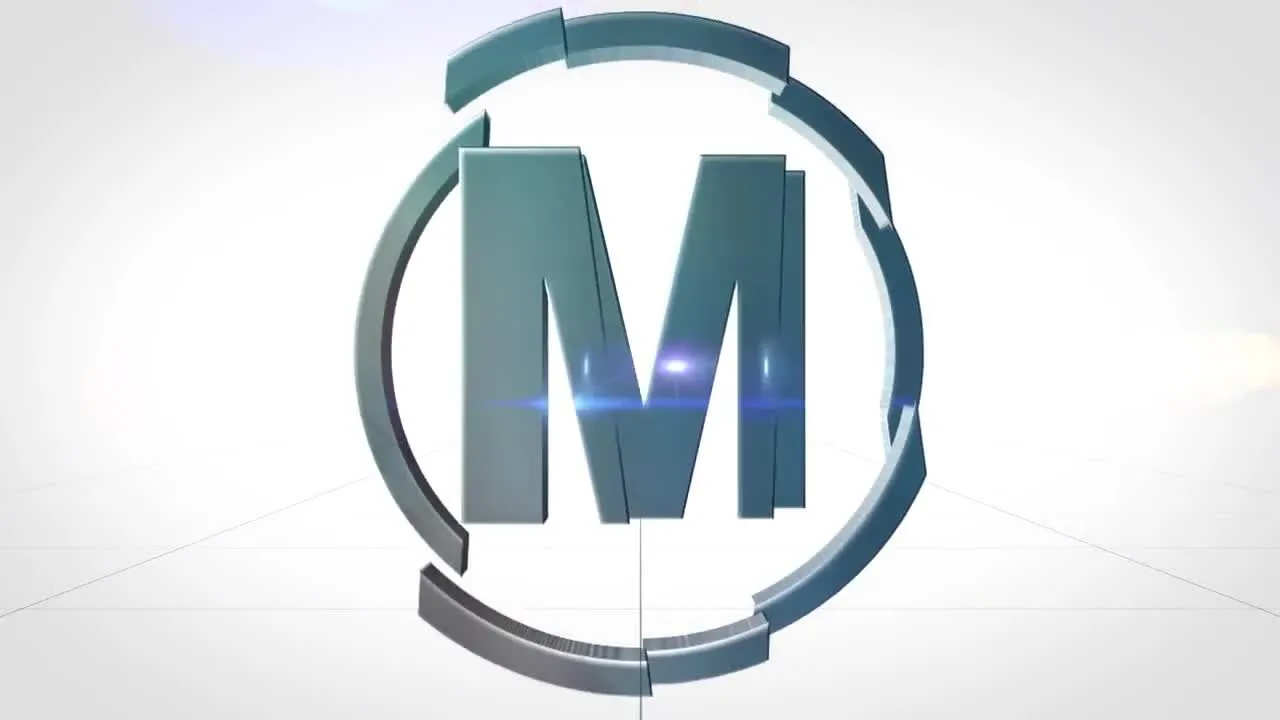 清洁3D徽标未来派像素设计精选AE模板