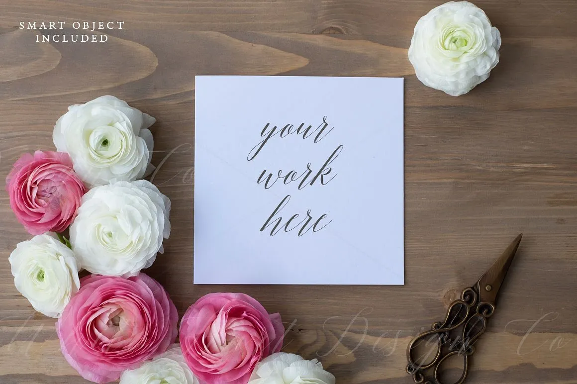 极简方块样式便签便条模板 SALE! Styled square card mockup