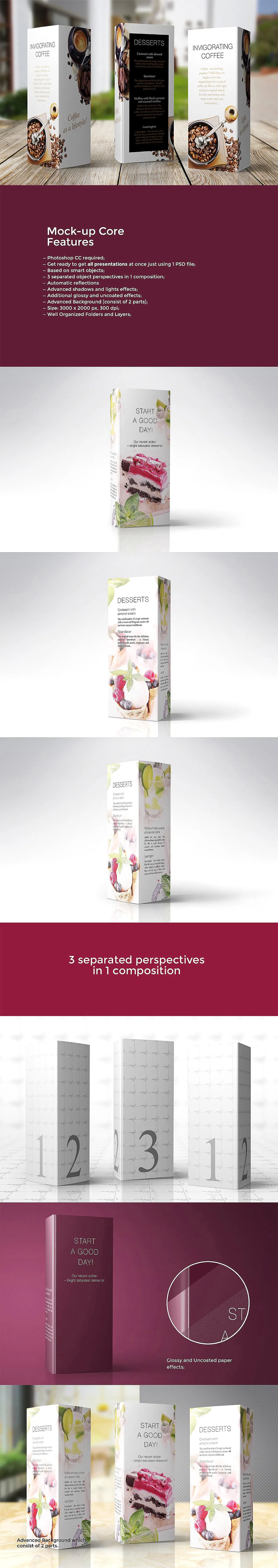 食品外包装外观设计样机模板v6 Standing Triangle Tents vol.6