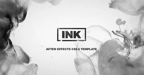 水墨风格视频标题/幻灯片视频像素设计精选AE模板 INK Titles / Slideshow