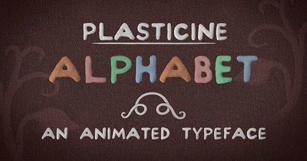 橡皮泥字母视频标题动画像素设计精选AE模板 Plasticine Alphabet