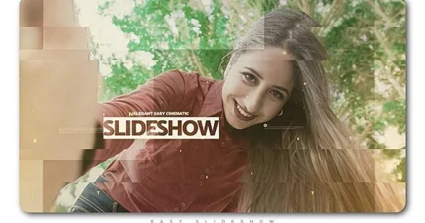 优雅简约风格电影幻灯片像素设计精选AE模板 Elegant Easy Cinematic Slideshow
