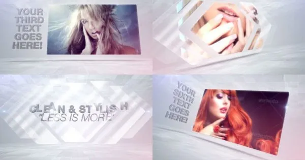 简约时尚幻灯片视频像素设计精选AE模板 Clean Fashion Slideshow