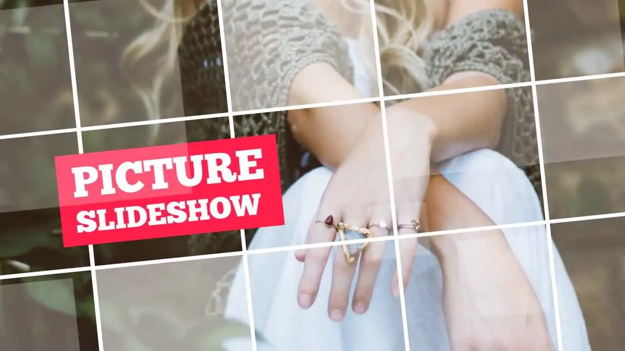 网格动态效果旅游幻灯片照片像素设计精选AE模板