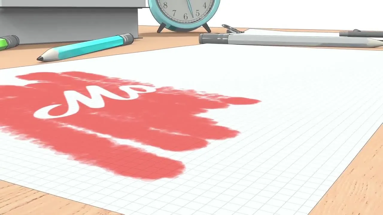 优雅的动态素描徽标展示像素设计精选AE模板