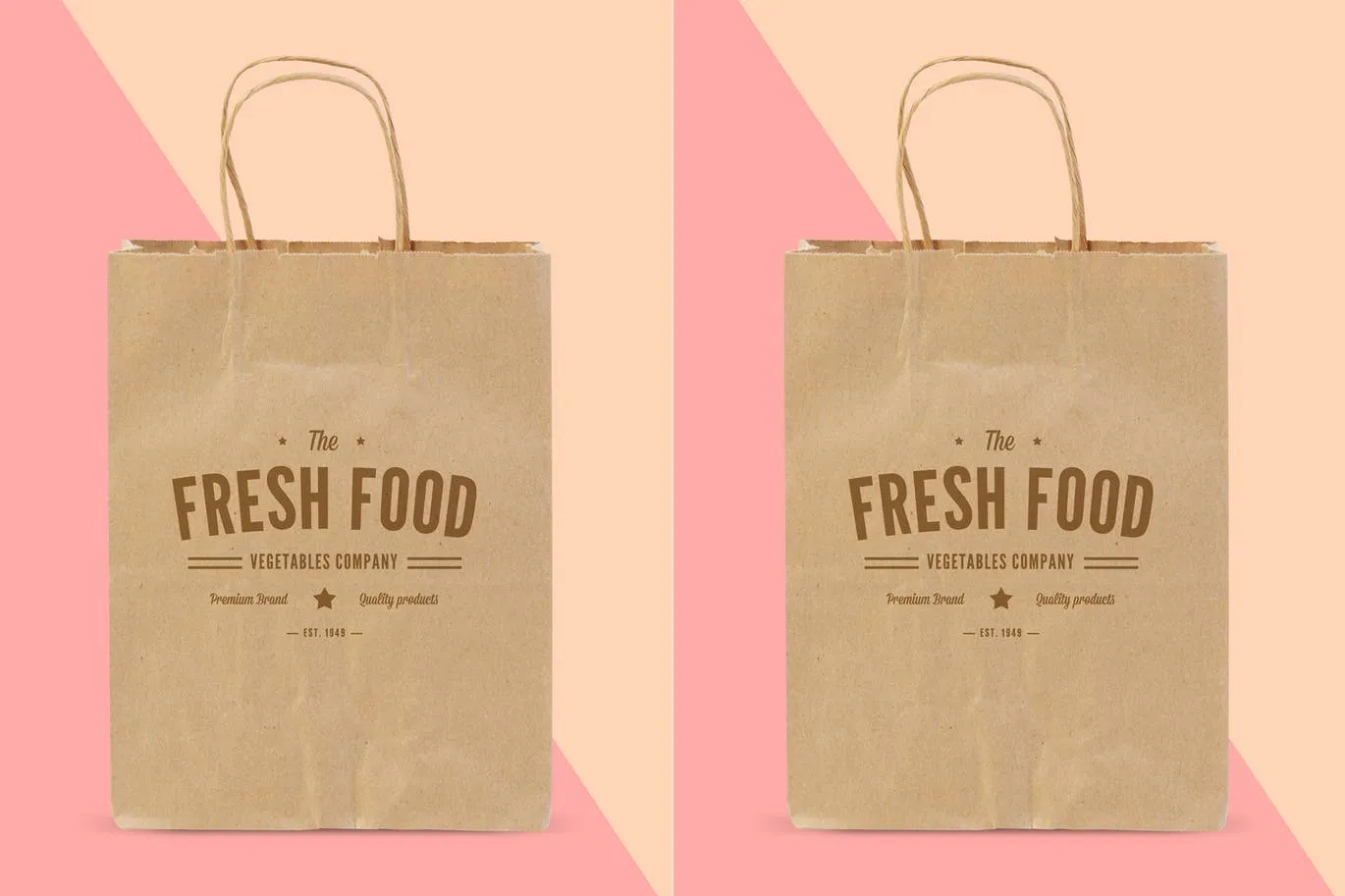 逼真的多用途手提袋环保袋纸袋VI样机展示模型mockups