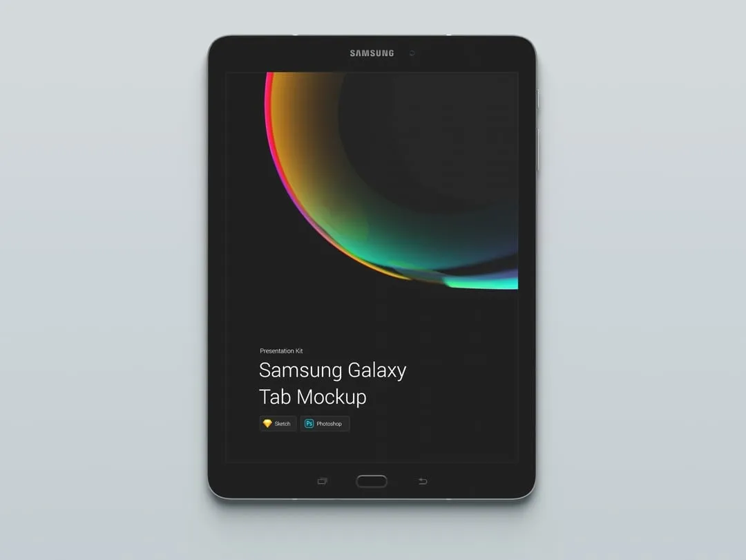 超级主流桌面amp;移动设备样机系列：Samsung Galaxy Tab  三星智能平板样机 [兼容PS,Sketch;共3.77GB]