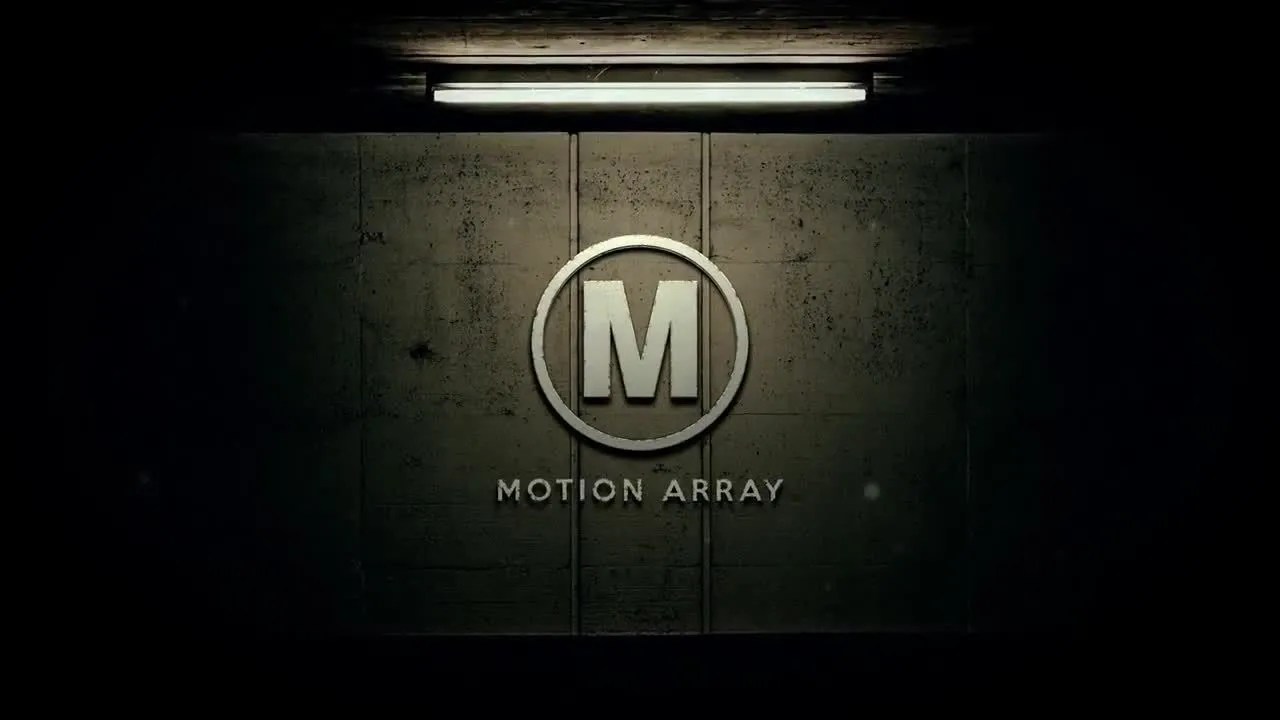 邪恶的暗室徽标显示像素设计精选AE模板