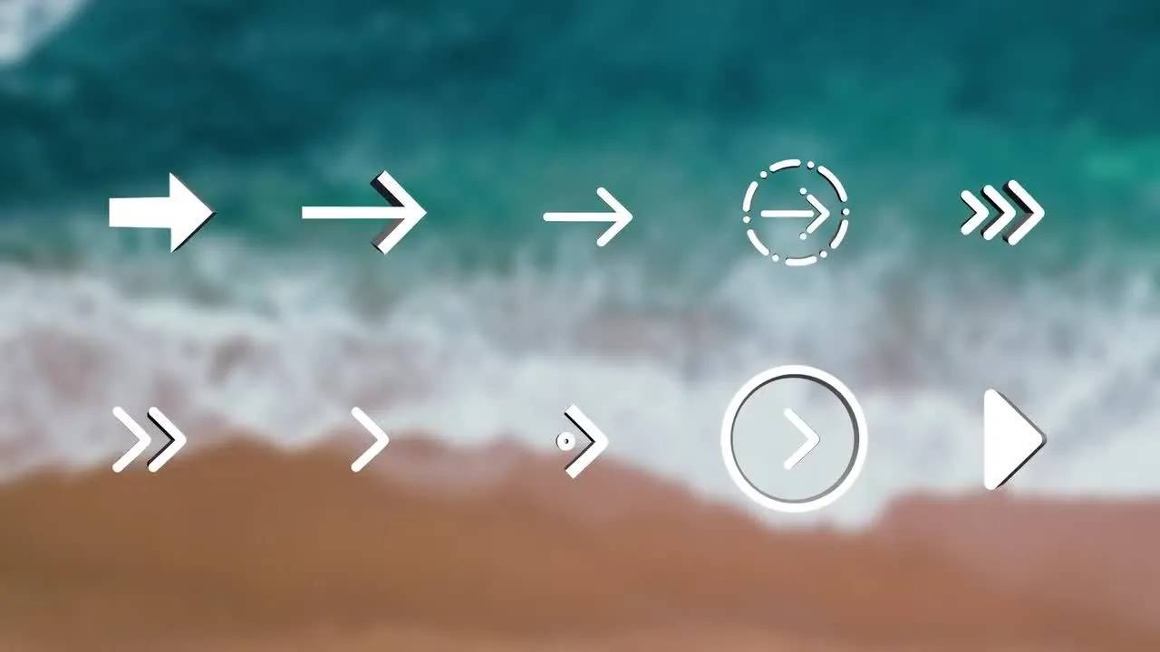 40个动画箭头包素材像素设计精选AE模板